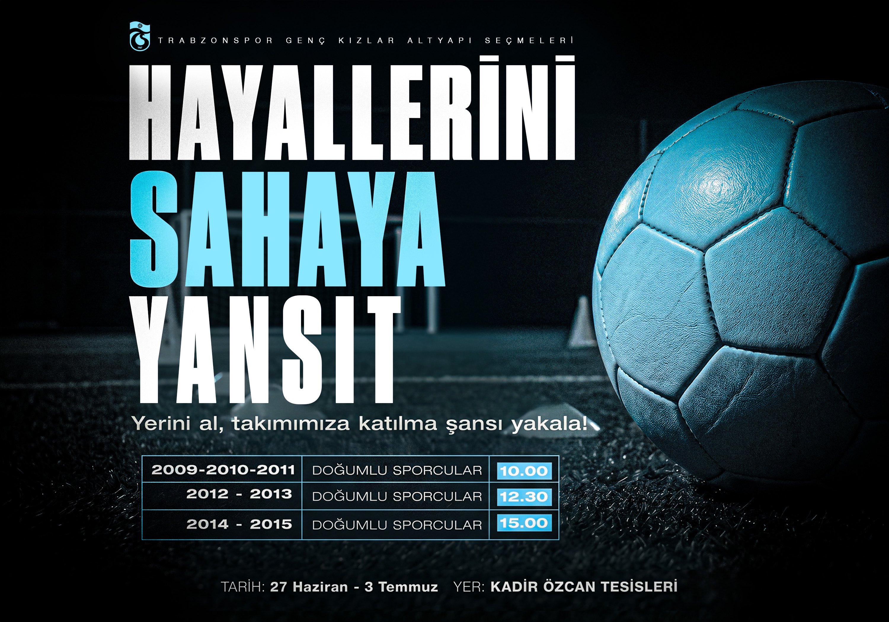 Genç Kız Altyapı Seçmeleri Başlıyor