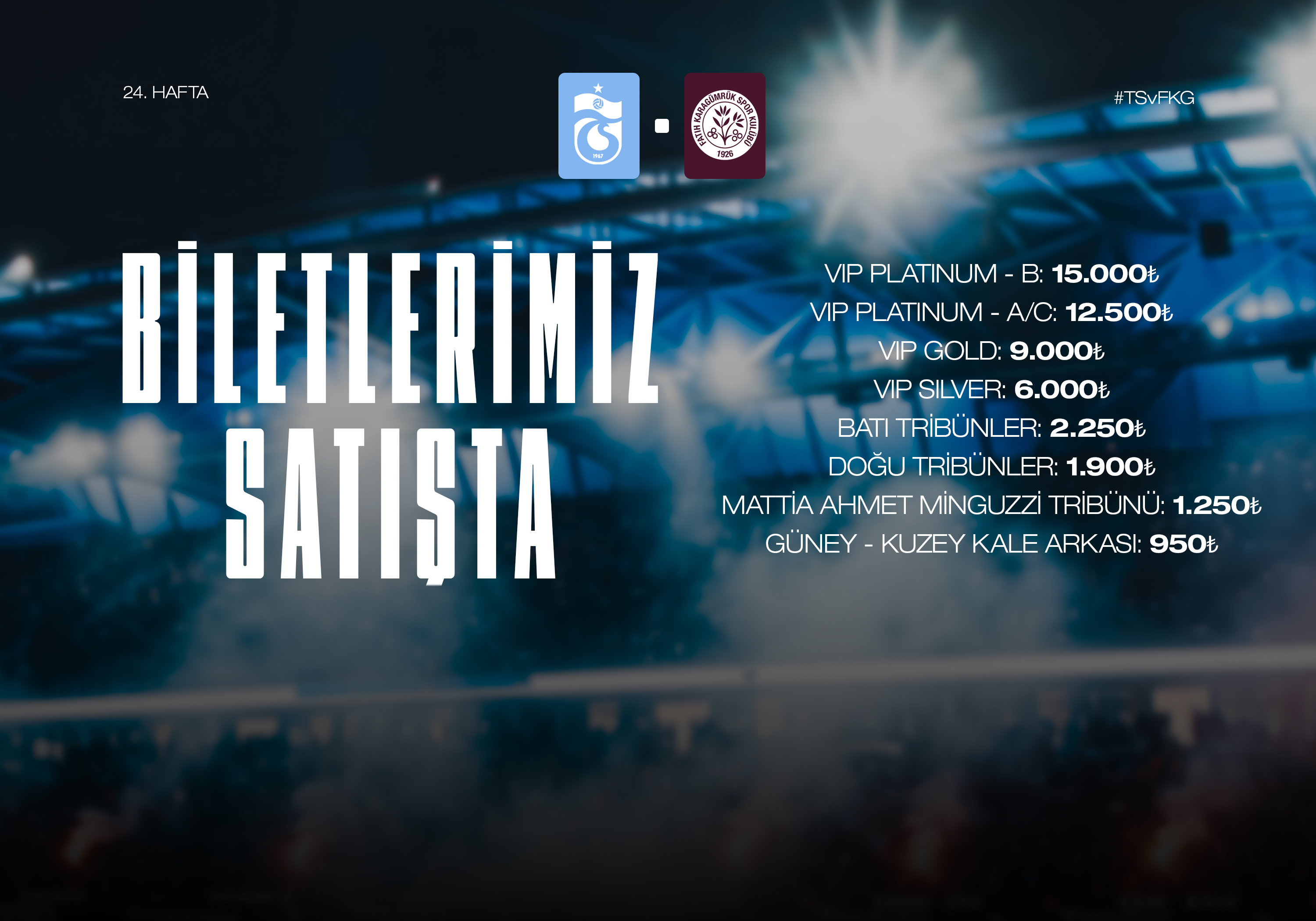 Mısırlıcom Fatih Karagümrük maçı biletleri satışa çıktı